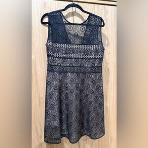 Zara Black Lace Midi Dress